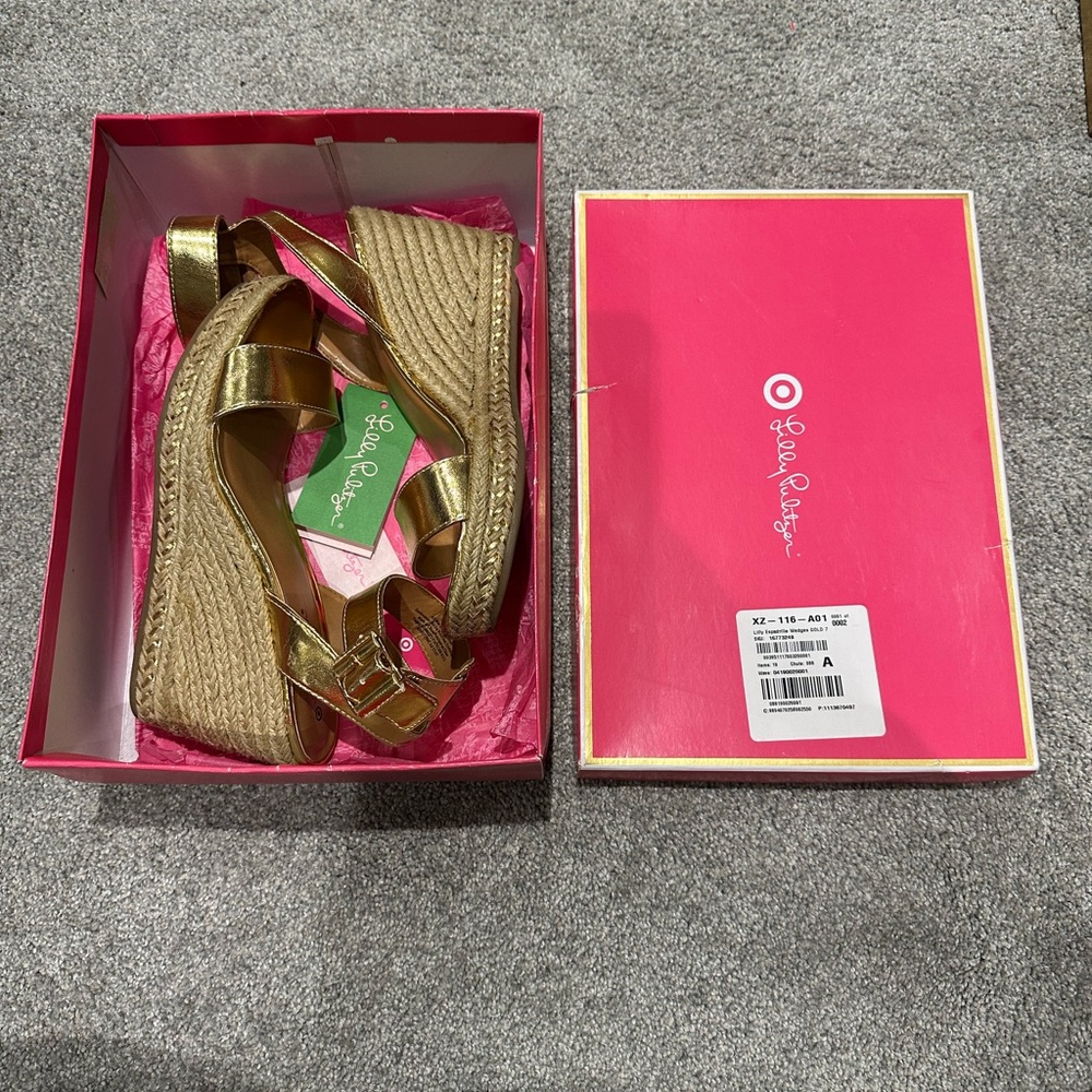 Lilly Pulitzer x Target Gold Wedges